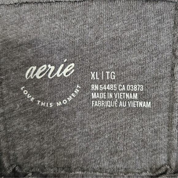 Aerie Dark Gray Fireside Long Sleeve Henley Notch V-neck T-Shirt Size XL NWT - Picture 6 of 8